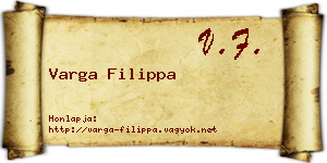 Varga Filippa névjegykártya